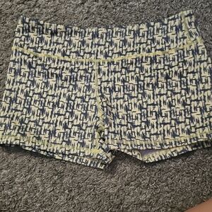 Yellow And Grey Graphic Bike Shorts with Modern Design